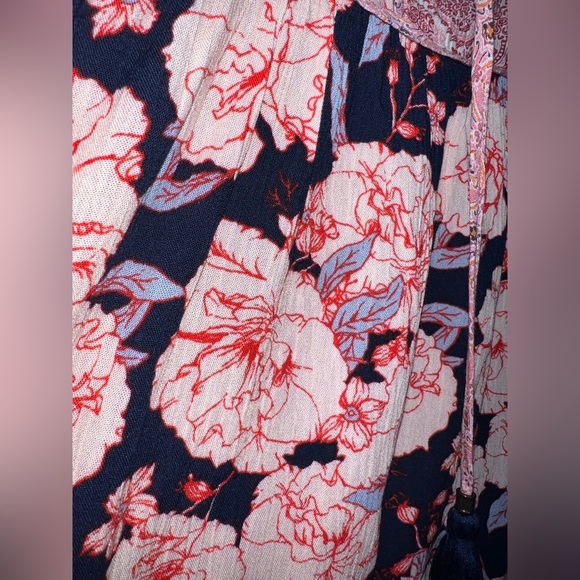 🌸 NWT! Boho Pink Blooms Blouse - Picture 2 of 5